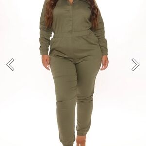 Fashion Nova Olivei Jumpsuit "Aviator Babe Jumpsuit"
